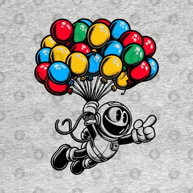 Colorful Air Balloons Astronaut by ArtisanEcho